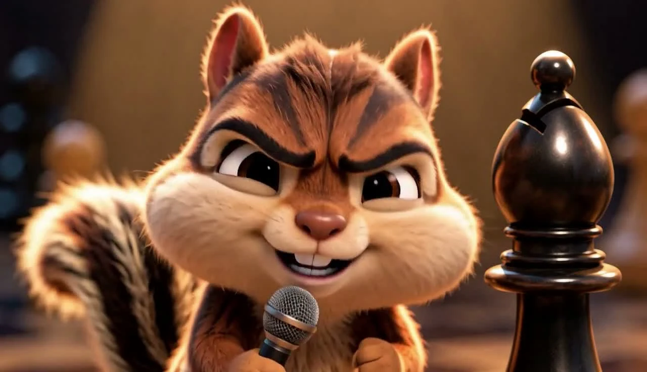 Squirrel announcer in the Gauntlet opening video.